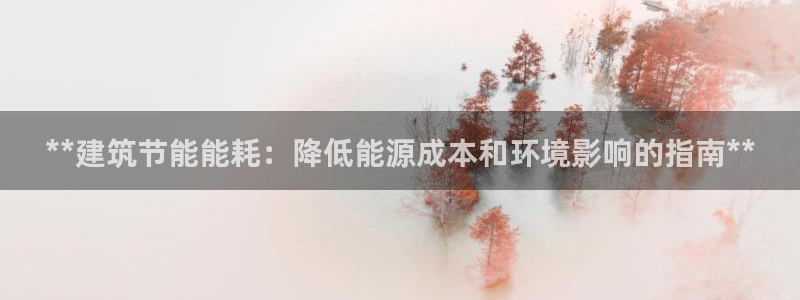 E尊国际网站：**建筑节能能耗：降低能源成本和环境影响的指南**