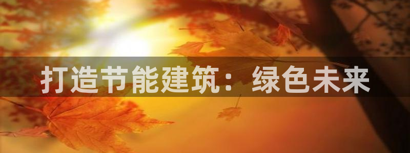 e尊国际app：打造节能建筑：绿色未来