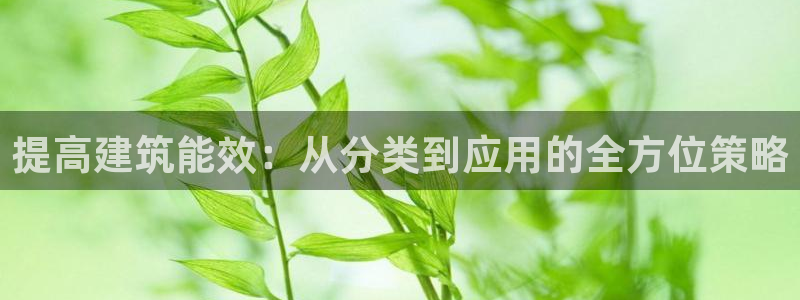 E尊国际网站：提高建筑能效：从分类到应用的全方位策略
